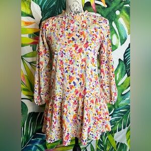 Name It Girls UK 9/10 Colorful Spotted Spring Lightweight Easter Party Dress